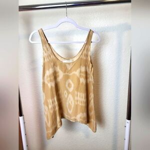Brochu Walker Ikat Abstract Tank Blouse  Asymetrical Hem Artsy P